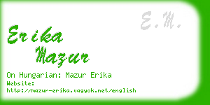 erika mazur business card